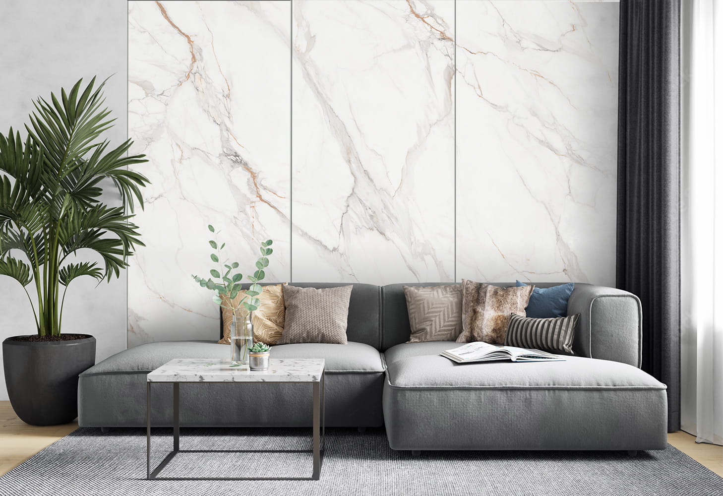 SPC Płyta Węglowa Gold Vein Matowa 280x112x0,5 cm